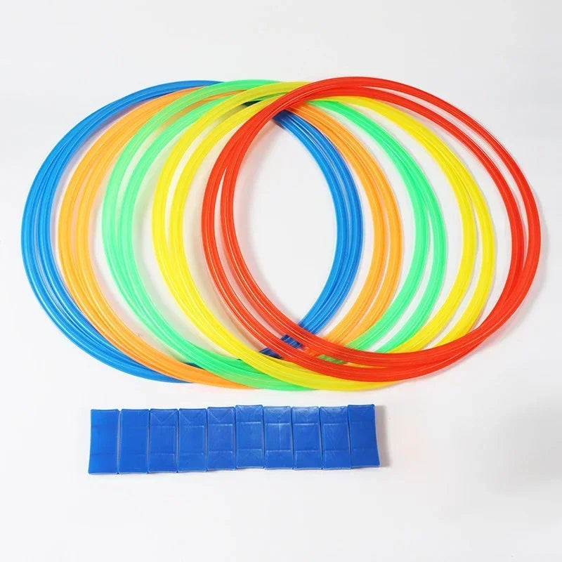 New Outdoor Kids Funny Physical Training Sport Toys Lattice Jump Ring Set