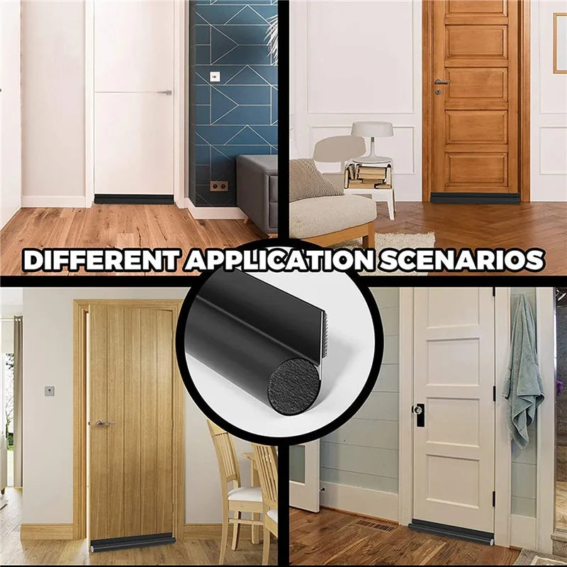 Door Bottom Seal Strip Flexible Wind Noise Reduction Stopper Under Door Blocker, Dustproof