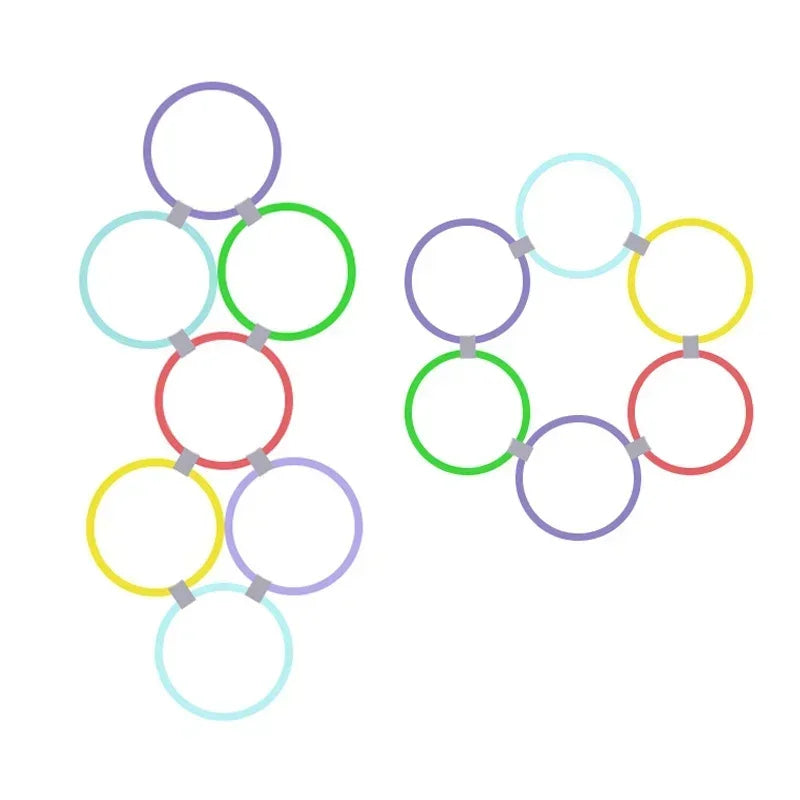 New Outdoor Kids Funny Physical Training Sport Toys Lattice Jump Ring Set
