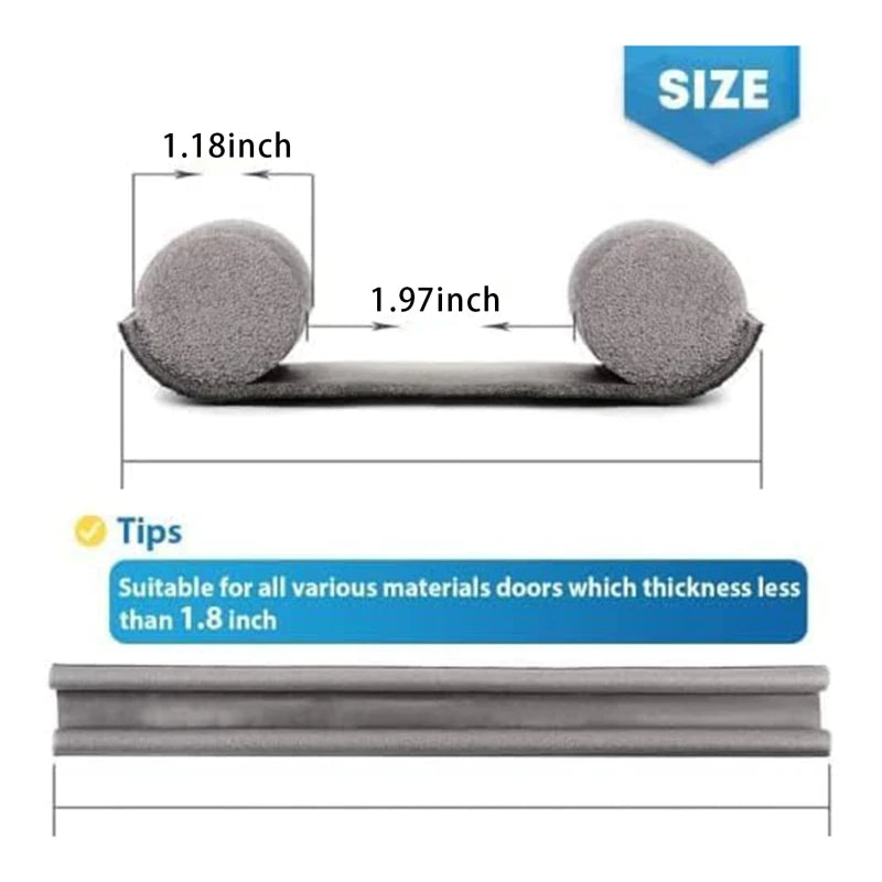 Door Bottom Seal Strip Flexible Wind Noise Reduction Stopper Under Door Blocker, Dustproof