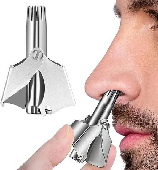 Manual Nose Hair Trimmer – Stainless Steel, Portable & Washable