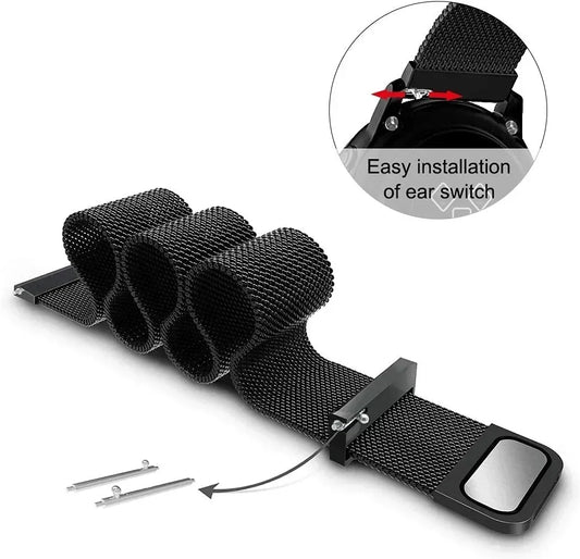 20/22mm Magnetic Milanese Strap for Samsung Galaxy Watch Stainless Steel Band for Huawei