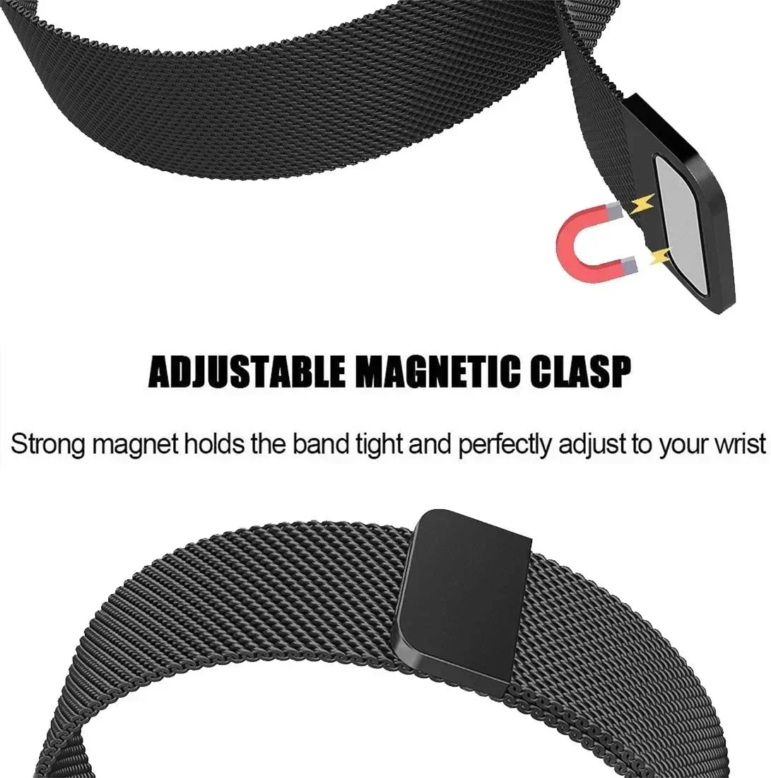 20/22mm Magnetic Milanese Strap for Samsung Galaxy Watch Stainless Steel Band for Huawei