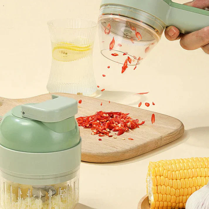 4 In 1 Handheld Electric Vegetable Cutter Set